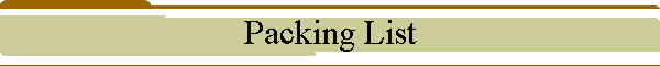 Packing List